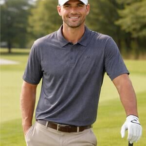 Pro Player Short Sleeve Polo Men's Size L Gray Casual Golf Sporty Gorpcore